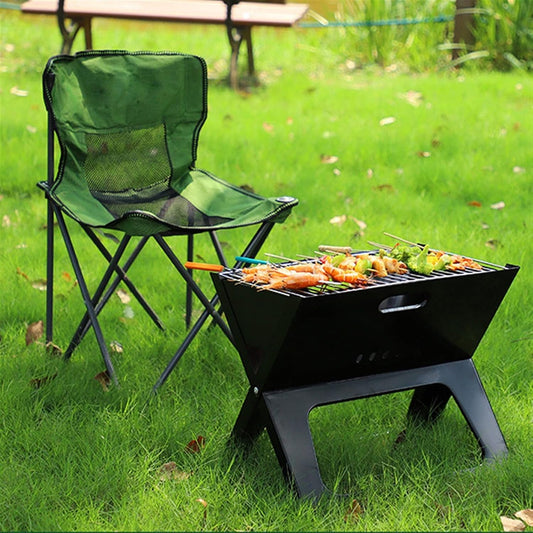 Barbecue Grill Portatile Pieghevole con braciere e griglia compresi