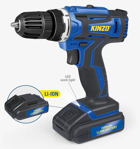 Trapano Avvitatore elettrico professionale senza fili inclusa batteria ioni di litio e caricatore